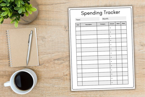 you can use an expense tracking worksheet to track your monthly expenses